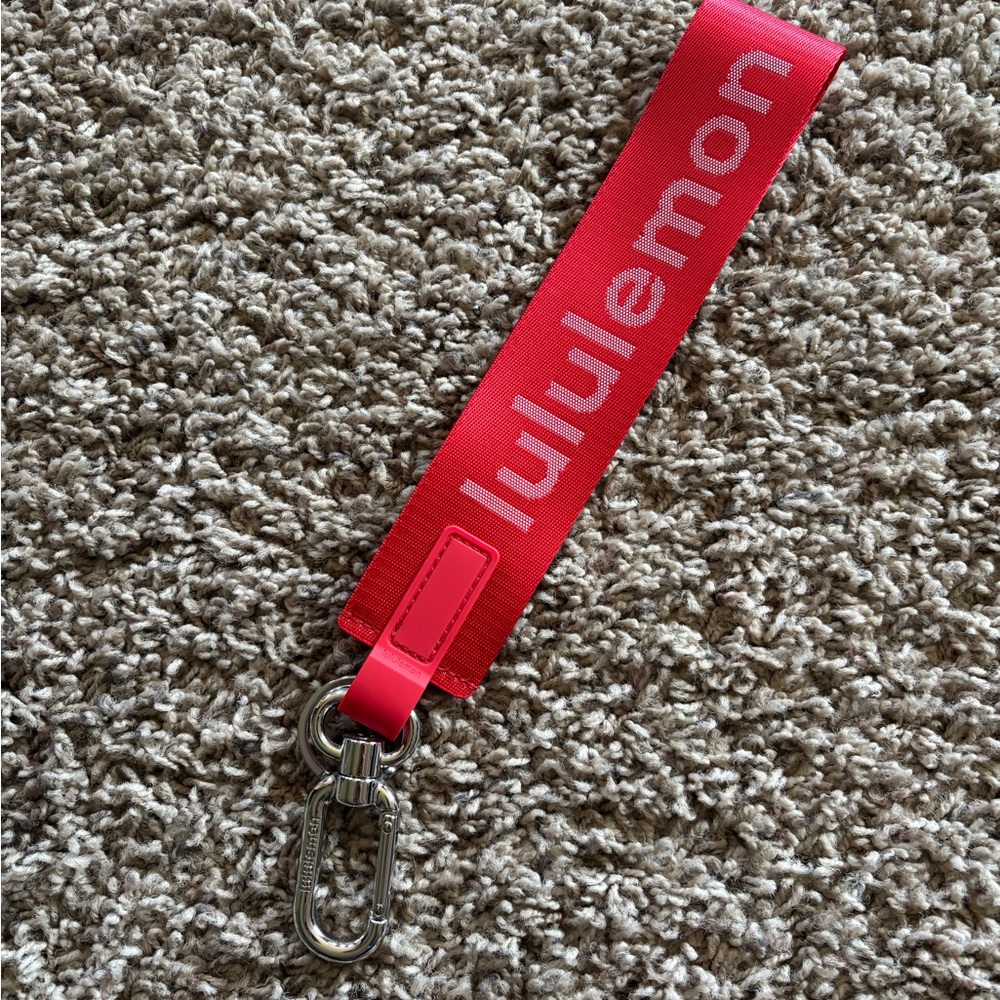 Lululemon Red Branded Lanyard